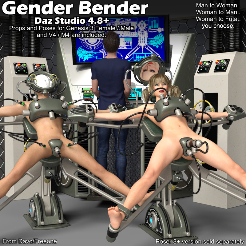 Gender Bender Spanking - Renderotica - -Gender-Bender-For-DazStudio